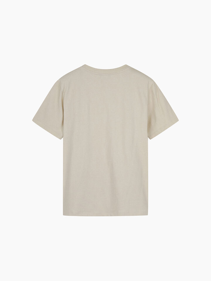 T-shirt over beige chiaro con stampa - sisley k  t shirt manica corta - Beige | Sisley K image number 2